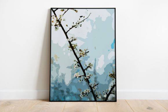 Blue Flower Watercolor Illustrations