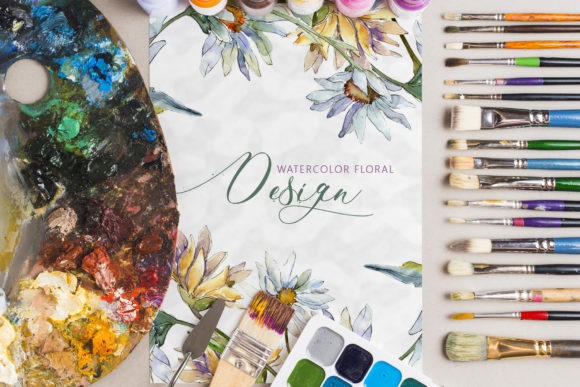 Daisy Watercolor PNG for Illustrations