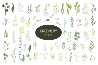 Greenery Clipart Watercolor Leaf