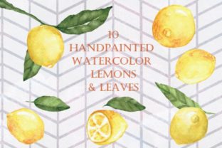 Handpainted Watercolor Lemons Illustrations