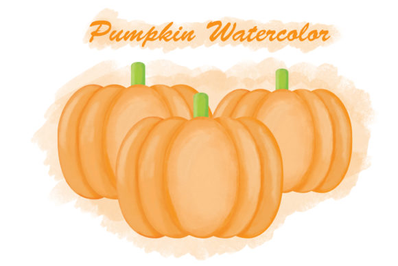 Watercolor Pumpkin Illustration for Branding
