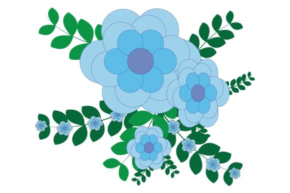Watercolor Vector Flowers Illustrations